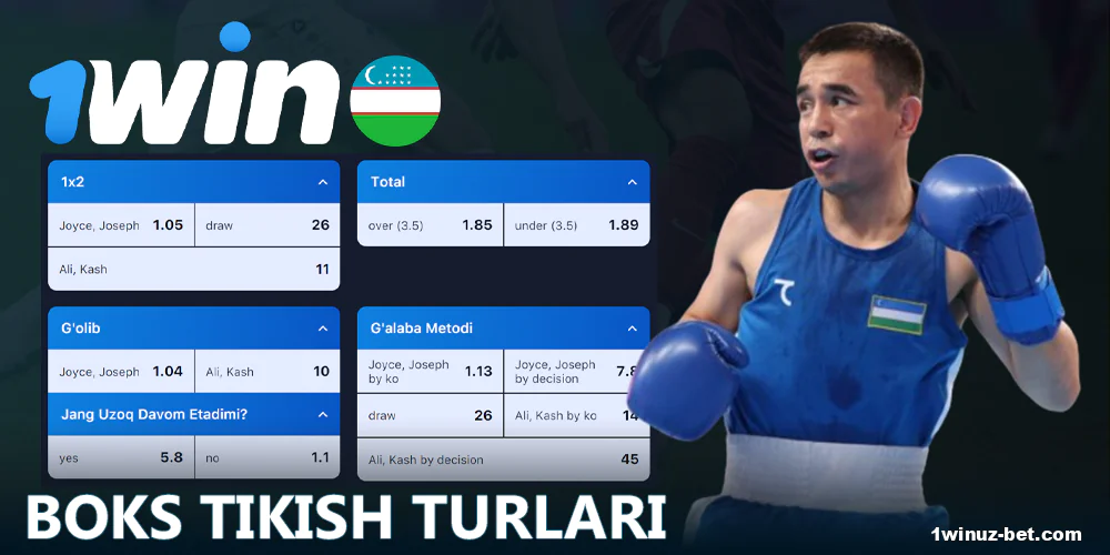 1Win O'zbekistondagi sayt orqali boksga garov joylashtiring