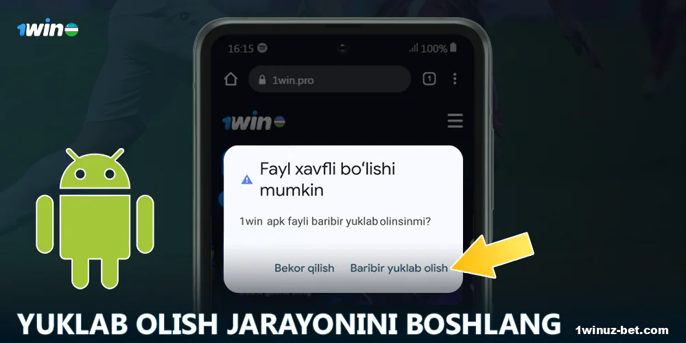 Yuklab olish tugagach, o'rnatishni tasdiqlang.