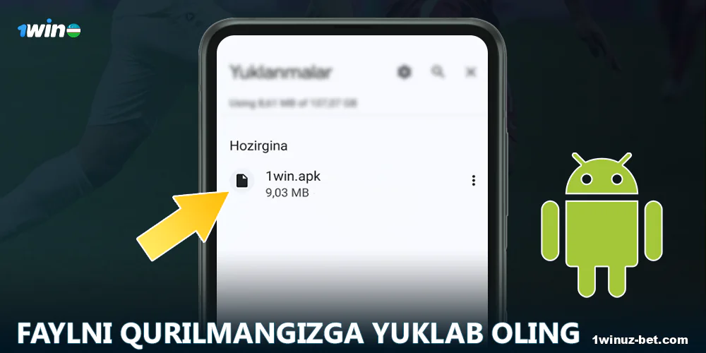 4. Yuklash fayli qurilmangizga o'tib tugashini kuting.