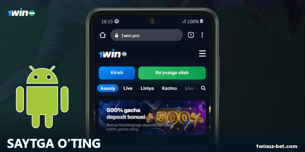 2. Sahifani pastga aylantiring va Android belgisi joylashgan joyni toping.