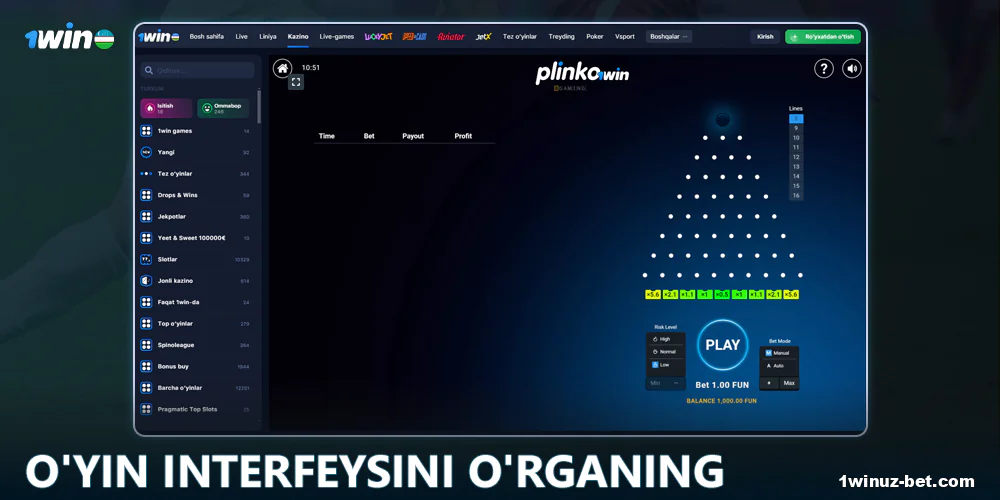Yutuqlaringizni 1Win O'zbekistonda oling.