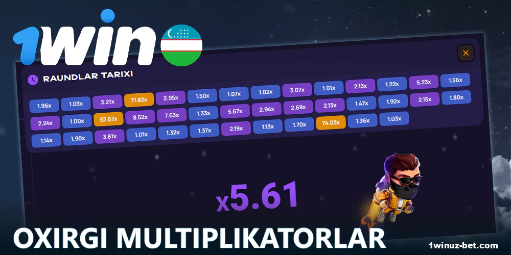 Lucky Jet 1Win da alohida xususiyatlar mavjud. Jonli suhbat mulohaza va boshqa o'yinchilar bilan interaktiv muloqotlarni amalga oshirish imkoniyatini taqdim etadi. Eng yangi xabarlarga tezda ega bo'lish imkoniyatingiz bor. Matn yoki multimedia tezkor xabarlari yuborishingiz mumkin. O'z tajribangizni boshqalar bilan baham ko'ring. 1Win Lucky Jet o'yini insonlar o'rtasida muloqot qilishni yanada mazmunli qiladi.