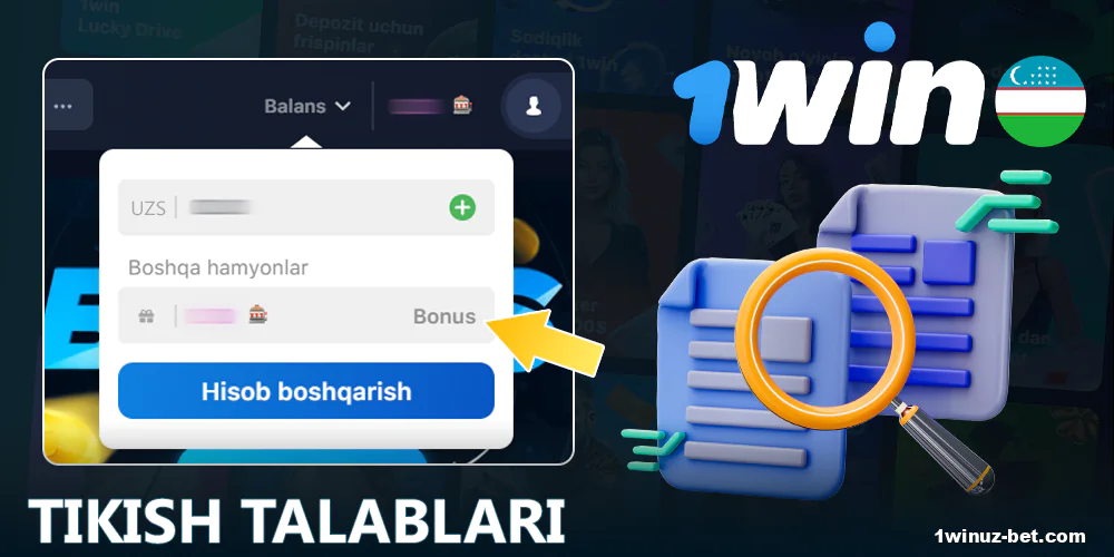 O'zbekistonlik o'yinchilarning 1Win bonus balanslari